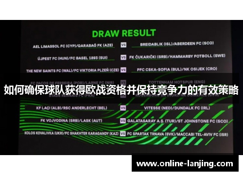 如何确保球队获得欧战资格并保持竞争力的有效策略